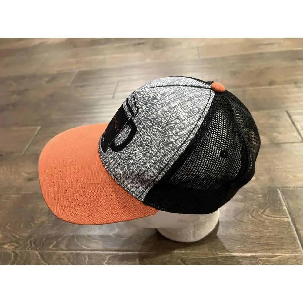 prAna Mens Beer Belly Red Orange Snapback Trucker Hat Baseball Cap Journeyman - Picture 4 of 9